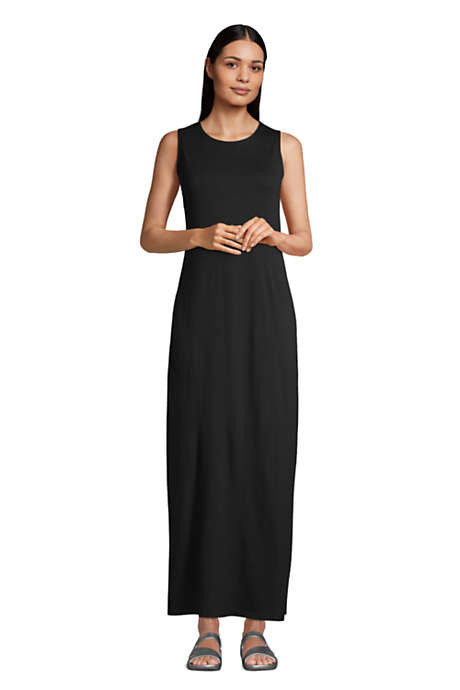 Women's Cotton Jersey Sleeveless Swim Cover-up Maxi Dress | Lands' End (US)