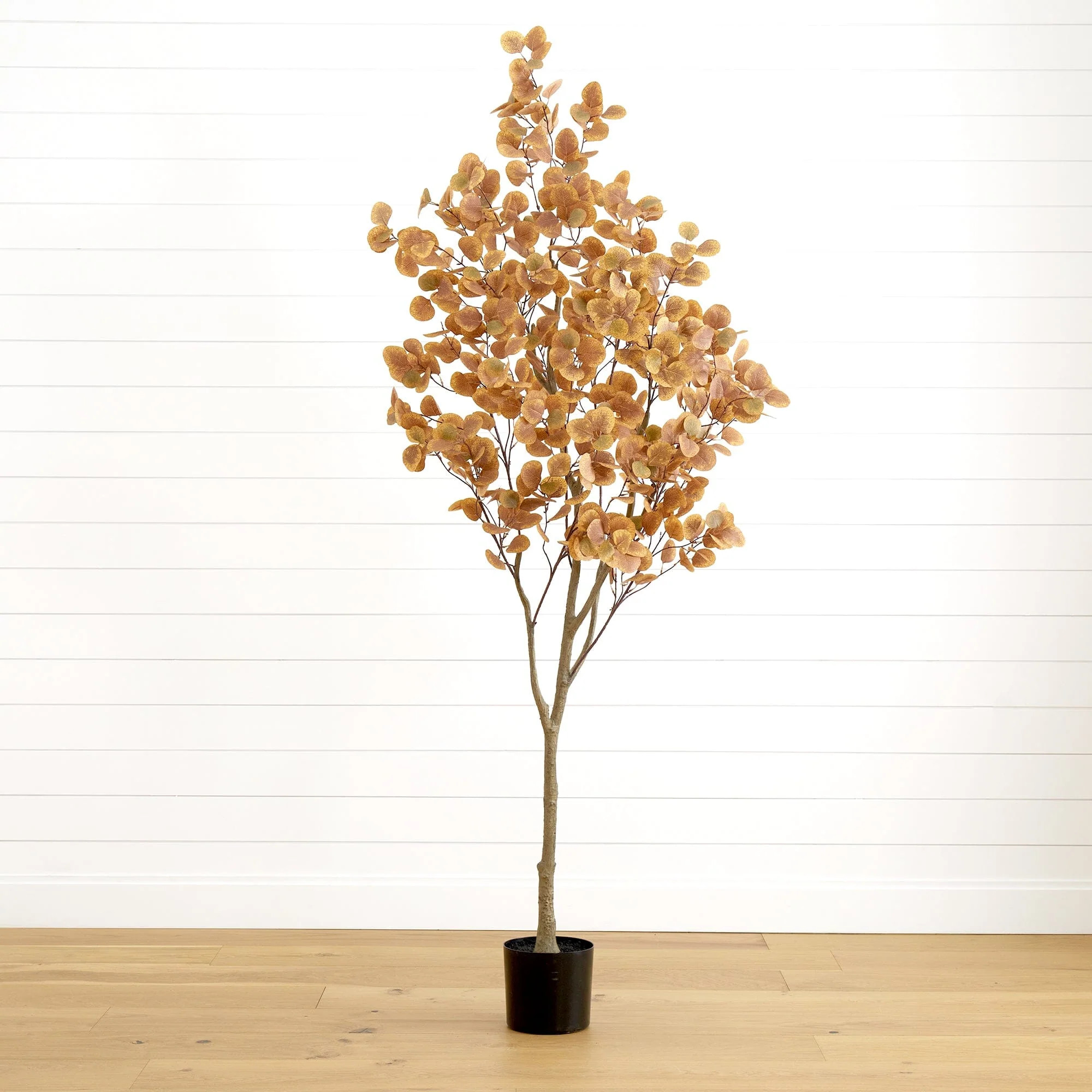 7’ Artificial Autumn Fall Eucalyptus Tree | Nearly Natural | Nearly Natural