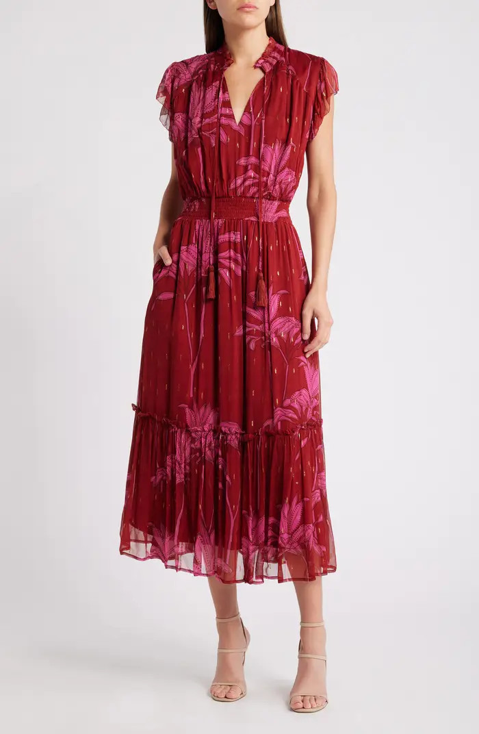 CIEBON Phoebe Clip Dot Midi Dress | Nordstrom | Nordstrom