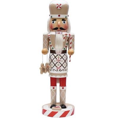 Northlight 14" Gingerbread Kisses White, Red and Green Wooden Christmas Nutcracker Chef | Target