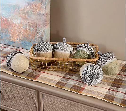 Set of 6 4.5" Acorns by Valerie - QVC.com | QVC