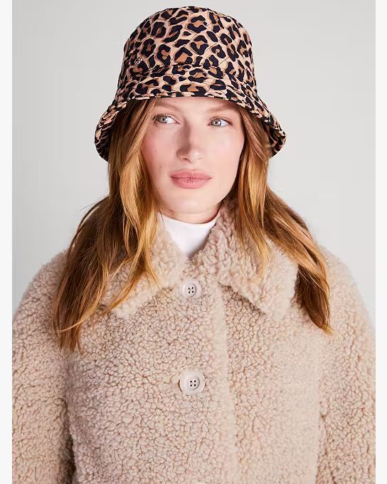 Lovely Leopard Quilted Nylon Bucket Hat | Kate Spade (US)