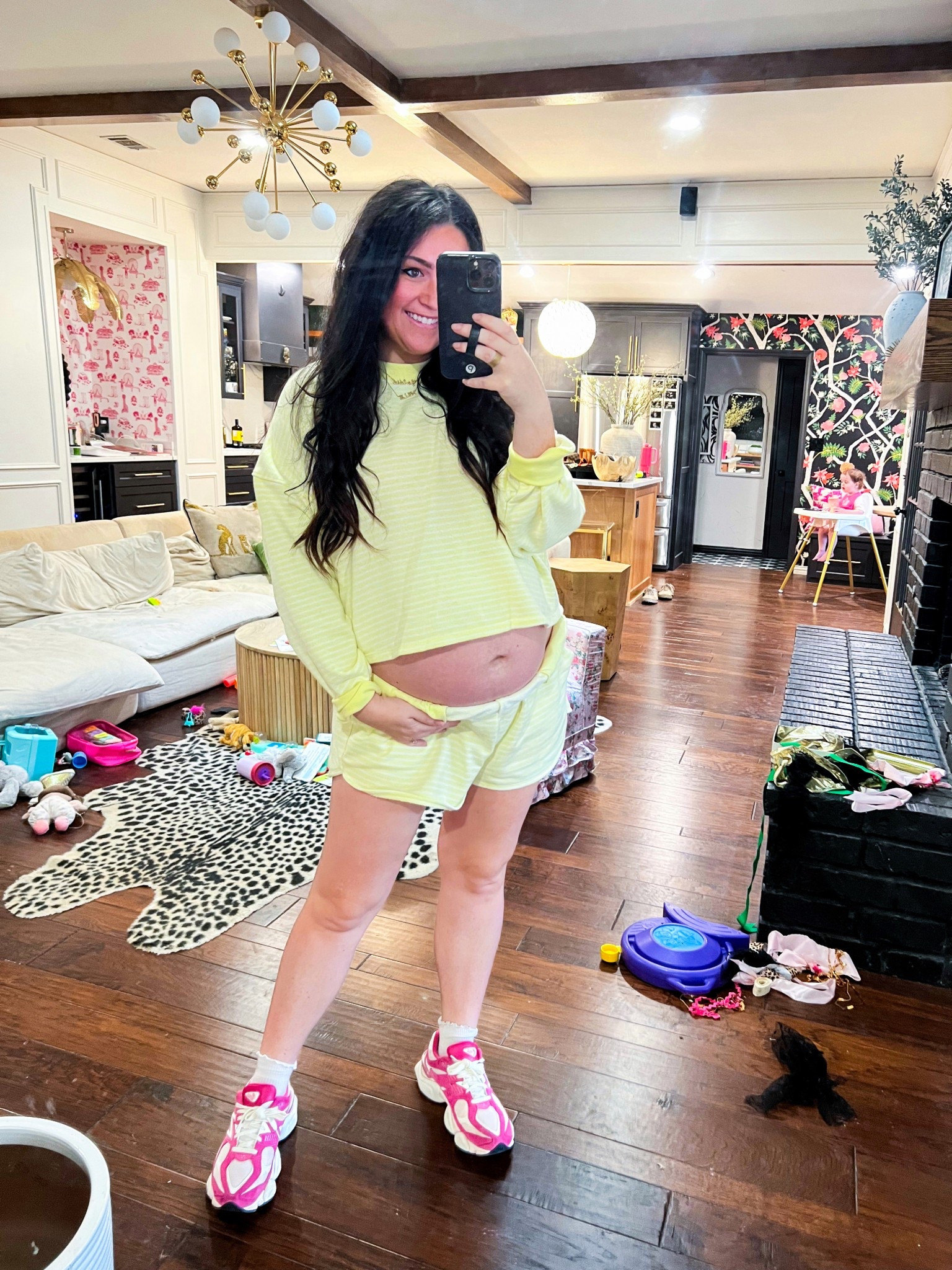 Target viral matching set butter yellow pregnant bump new mom comfy postpartum sneakers ruffle socks new balance 

#LTKBump #LTKShoeCrush #LTKStyleTip