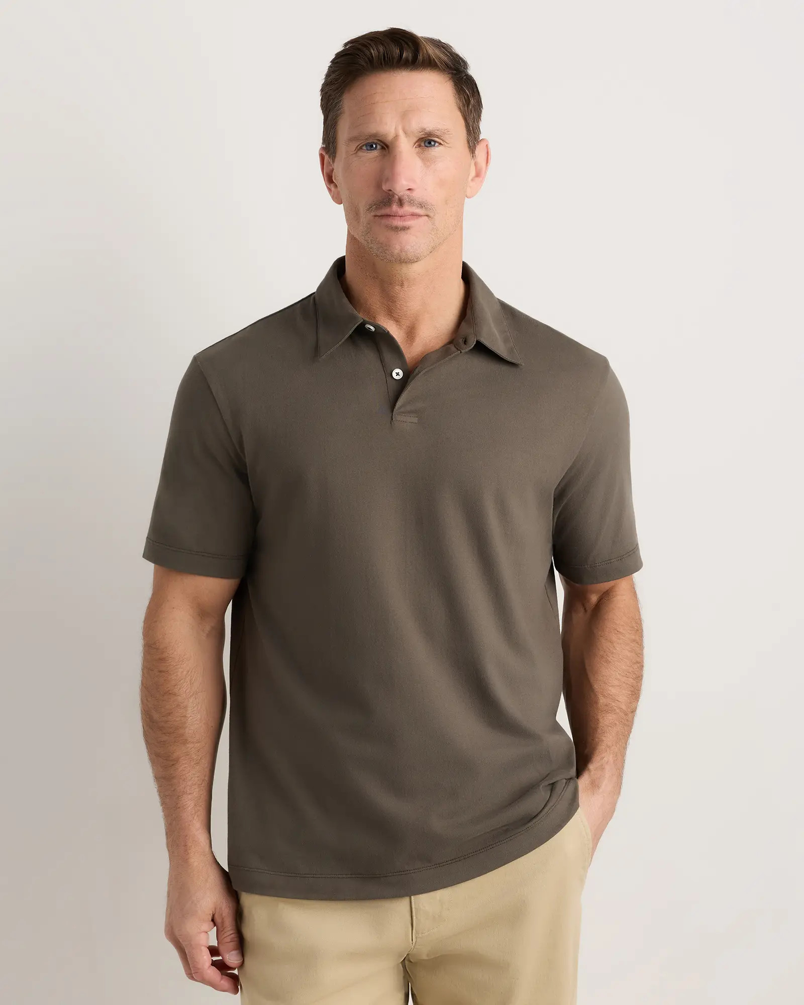 100% Organic Sueded Jersey Polo | Quince