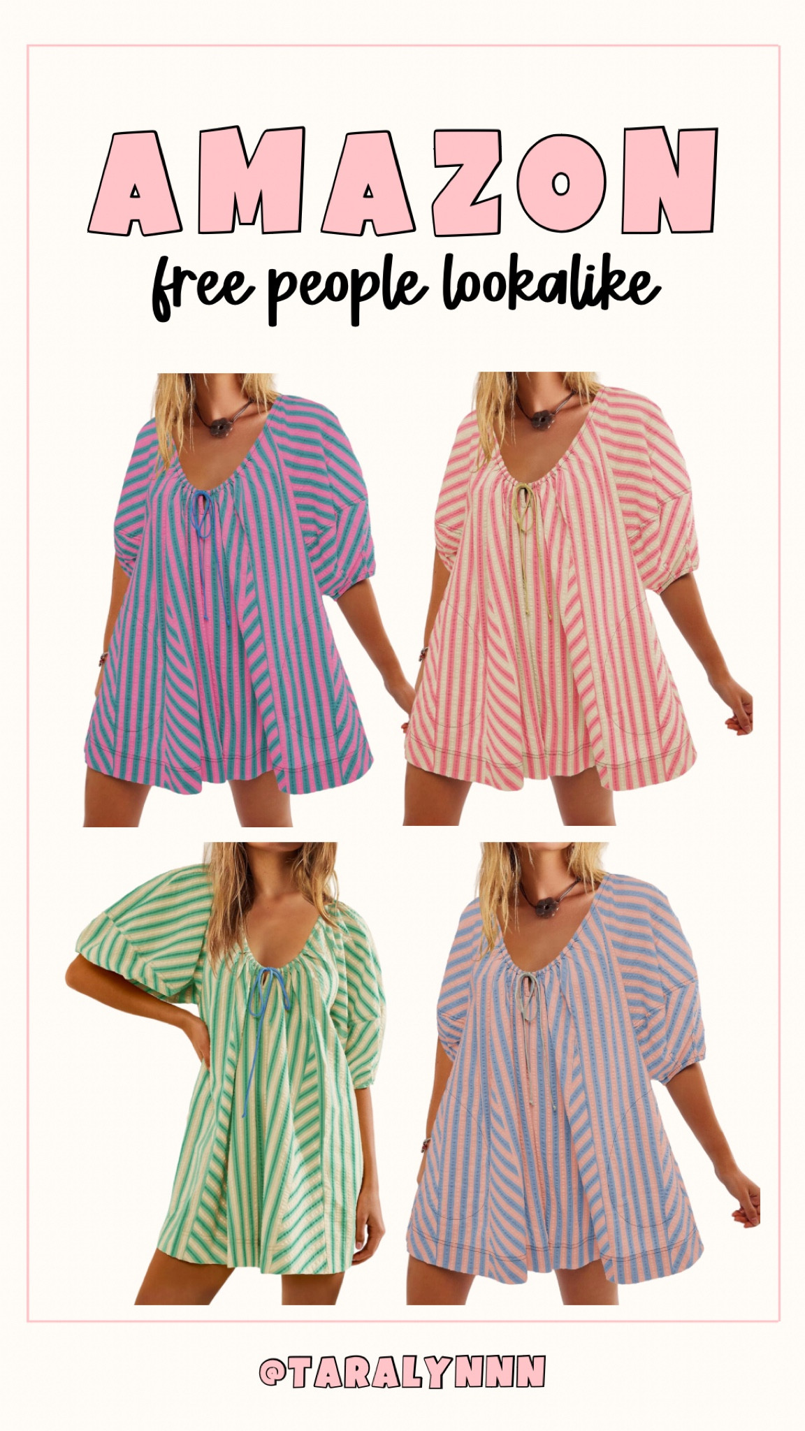 Look-a-Likes on Amazon! Free People look for less 💖

#summer #dress #summerdress #amazon #amazonfind #cutedress #stripes 

#LTKFindsUnder50 #LTKSaleAlert #LTKStyleTip
