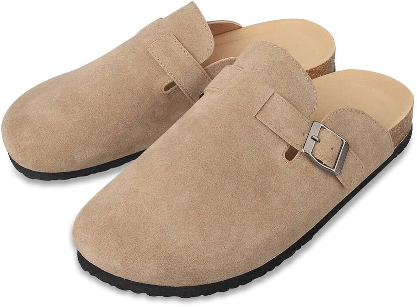 Boston Clogs for Women Men Dupes Unisex Arizona Delano Slip-on Potato Shoes Footbed Suede Cork Cl... | Amazon (US)
