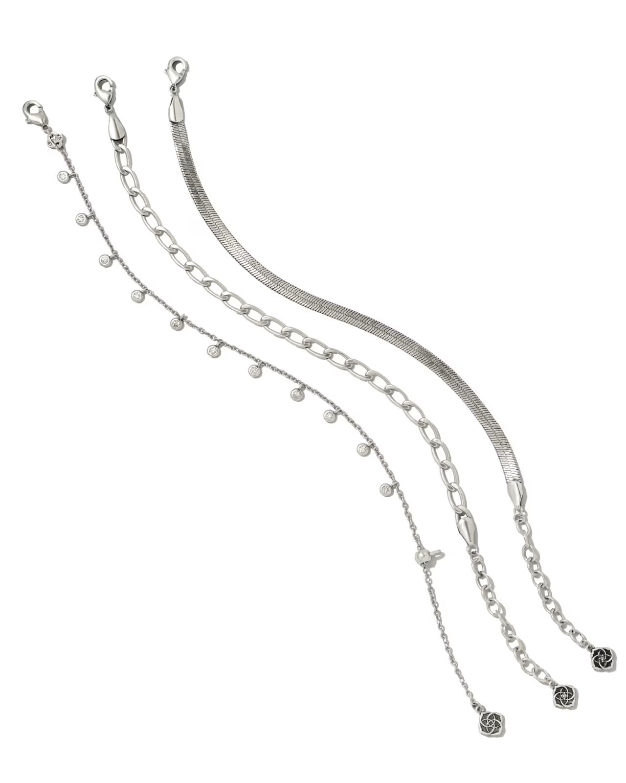 Kassie Set of 3 Chain Bracelets in Vintage Silver | Kendra Scott