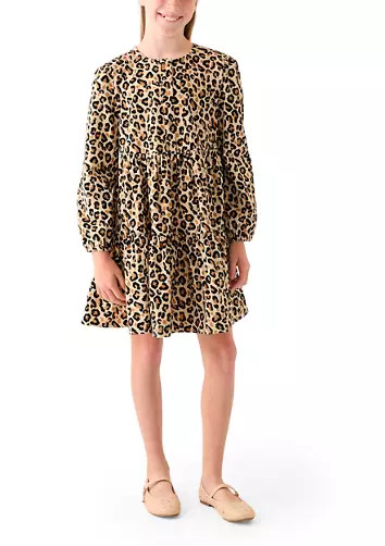 Girls 7-16 Long Sleeve Corduroy Printed Dress | Belk