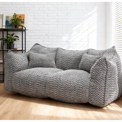 Airsurfer 3-Seater Charcoal Gray Sofa Modern Comfort Lounge Sofa Living Room Seating for Cozy Relaxation | Target