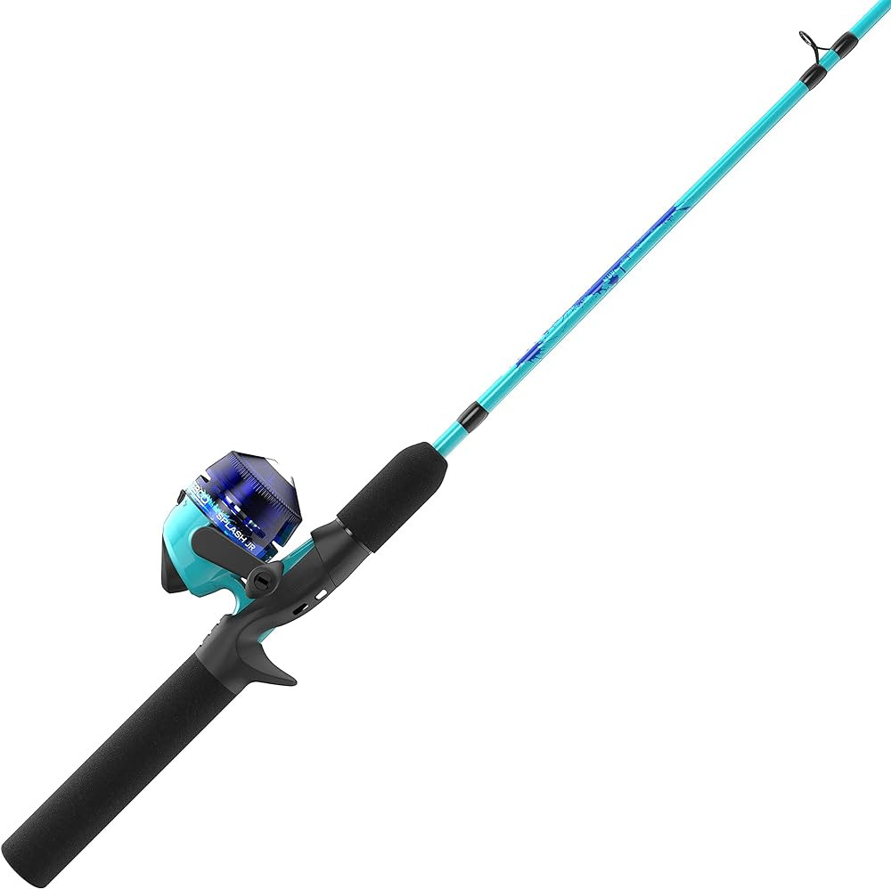 Zebco Kids Splash Jr. Spincast Reel and Fishing Rod Combo, 4-Foot 2-Piece Fishing Pole, Right-Han... | Amazon (US)