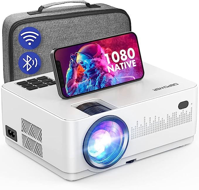 WiFi Bluetooth Projector, DBPOWER 9000L HD Native 1080P Projector, Zoom & Sleep Timer Support Out... | Amazon (US)