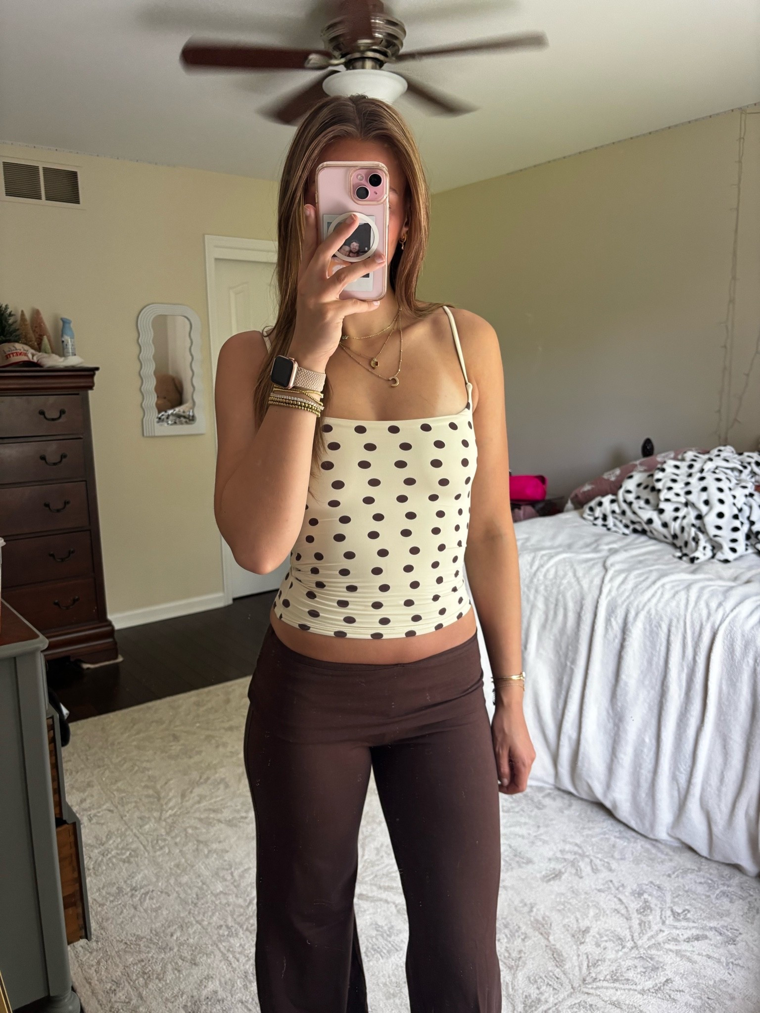 Brown polka dot summer outfit idea!
#summeroutfits

#LTKootd #LTKgrwm #LTKSeasonal