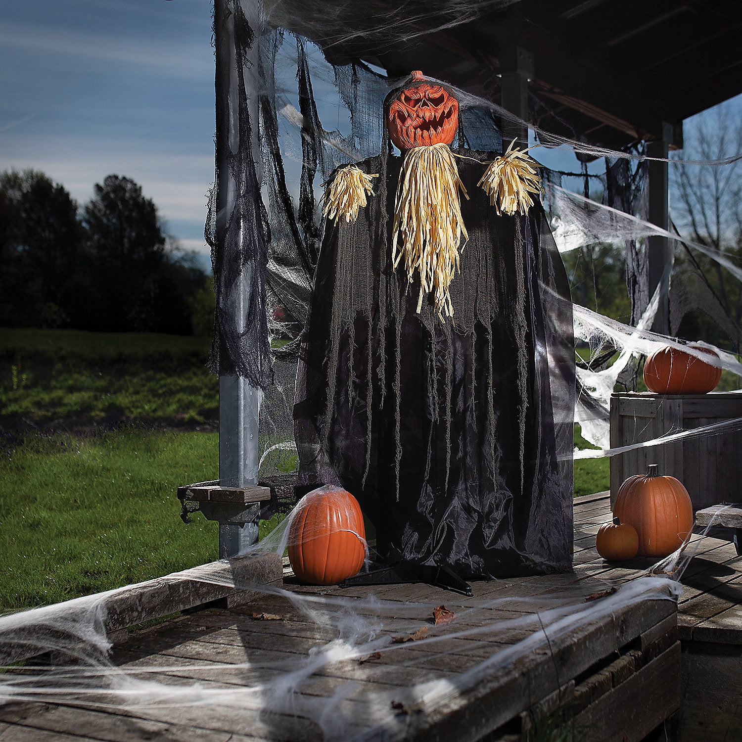 Standing Shaking Pumpkin Reaper Halloween Decoration, Home Decor, Halloween, 1 Pieces | Walmart (US)