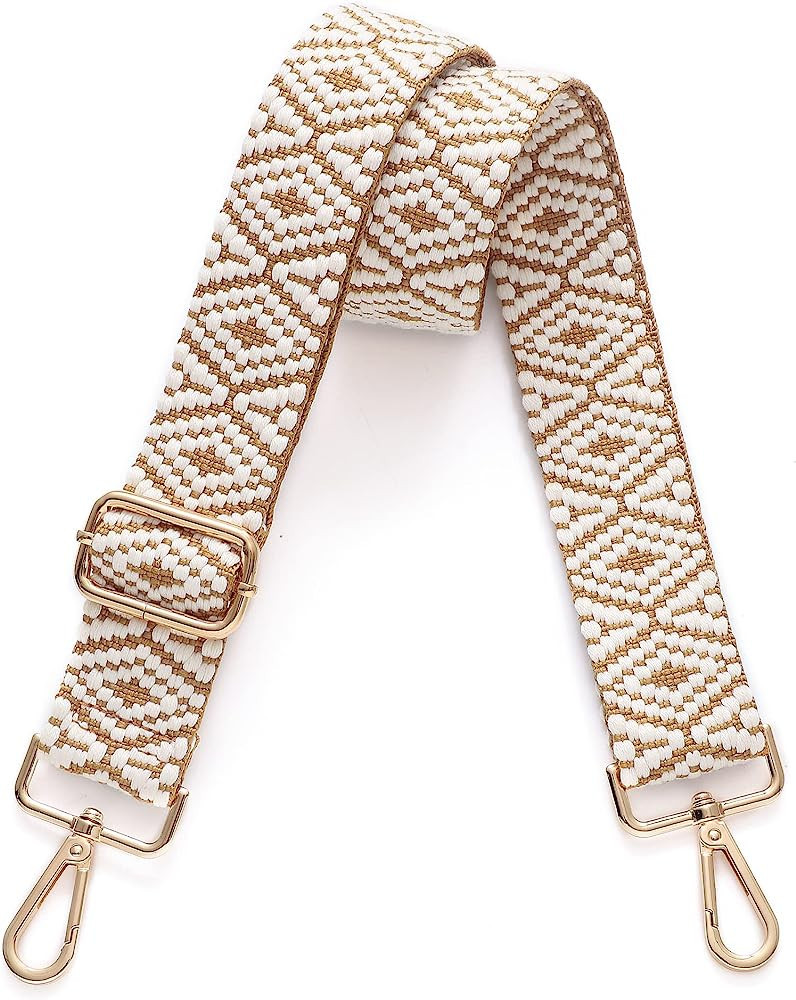 Purse Strap Replacement Crossbody Wide Shoulder Strap Adjustable Canvas Straps Handbag Strap Repl... | Amazon (US)