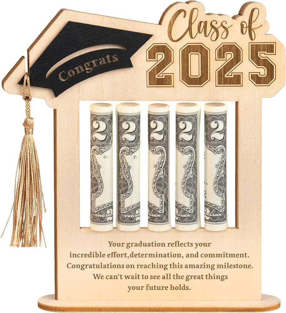 Graduation Money Holder 2025 - Class of 2025 Unique Handmade Wooden Graduation Money Gift Ideas f... | Amazon (US)