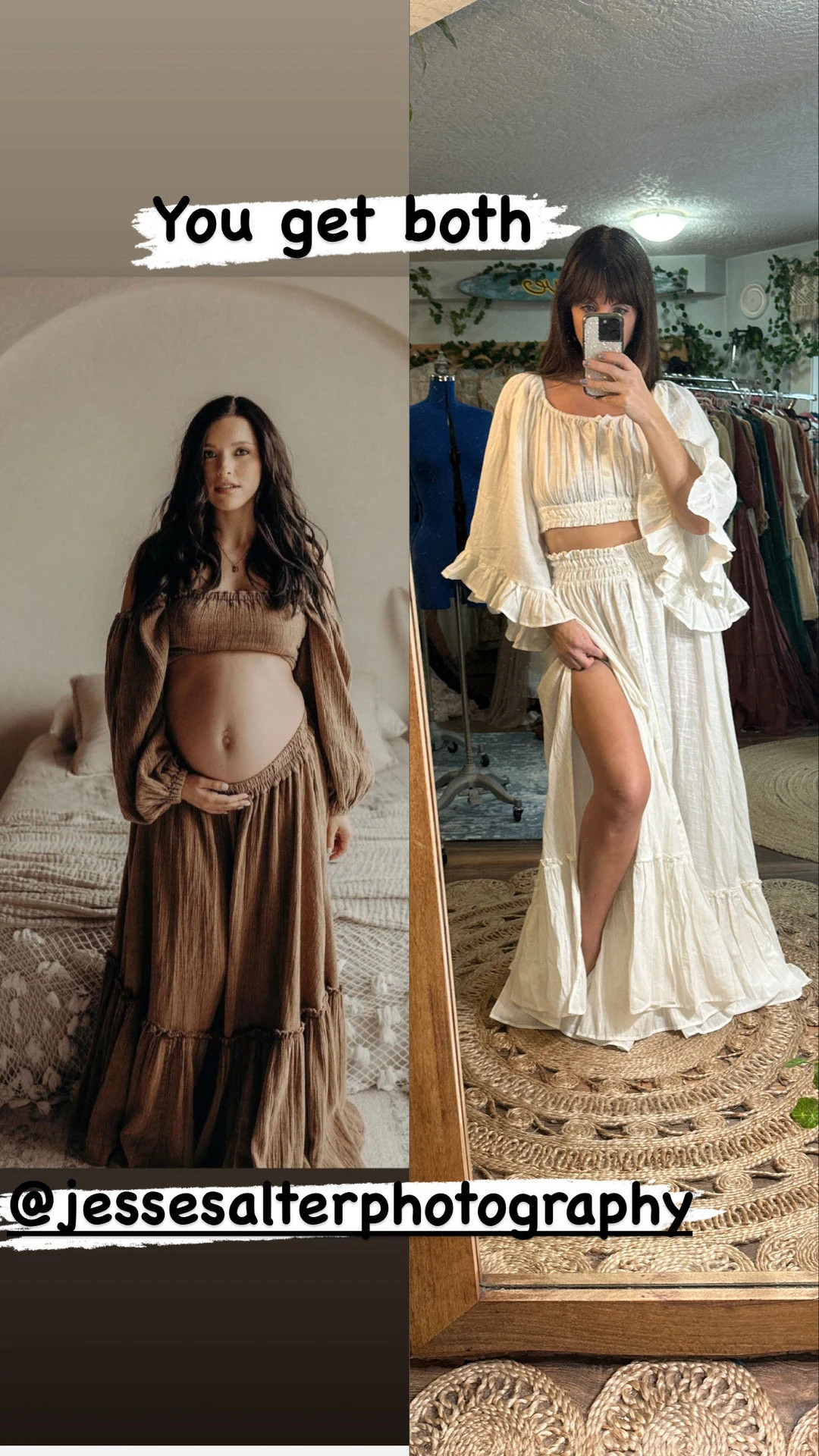 Two Dress Deal Ready to Ship Bring It Two Piece Color Wash Brown With Ruffle Me Open Two Piece Wh... | Etsy (US)