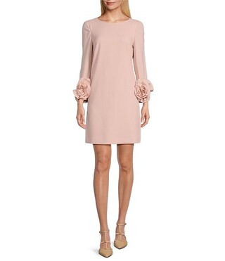 Preston & York Valentine Long Sleeve Ruffle Crepe Dress | Dillard's | Dillard's