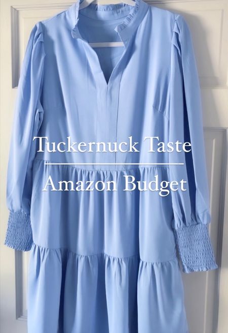 ✨Heres a cute Amazon find for you! ✨
TUCKERNUCK TASTE ==> 
AMAZON BUDGET 

💙 this dress is darling for spring
💙 comes in several colors 
💙 around $40
