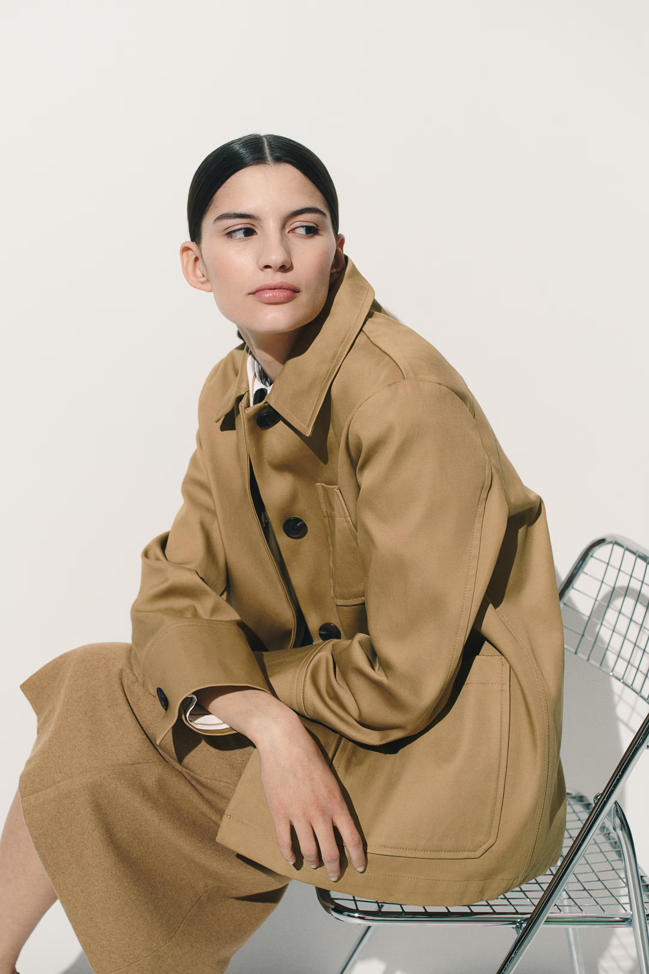 Pocket-detail jacket - Beige - Ladies | H&M GB | H&M (UK, MY, IN, SG, PH, TW, HK)