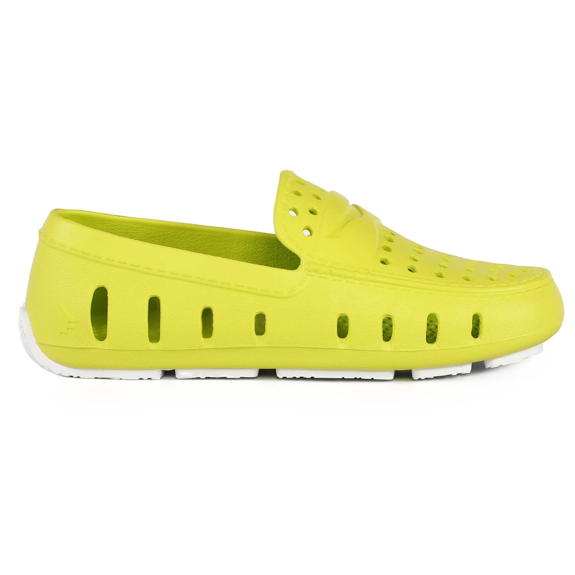 Kids Prodigy Lime Bright White Loafers | Floafers