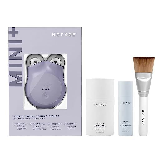 NuFACE MINI+ Starter Kit – Petite Facial Toning Device with Aqua Gel Activator 1.69 Oz, Silk Cr... | Amazon (US)