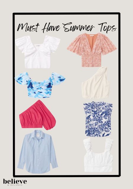 This summer I am all about the cute and comfortable tops. I love these summer tops for pairing with summer shorts or a simple skirt for my summer outfits or resort wear outfits or vacation outfits or even casual outfits 

#LTKstyletip #LTKSeasonal #LTKFind