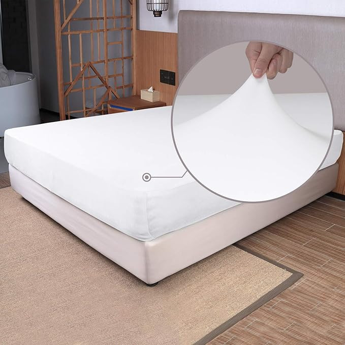 Soft Stretch King Size Fitted Sheet Only - Jersey Knit, 4-Way Stretchy Snug Fit, Wrinkle Free & S... | Amazon (US)