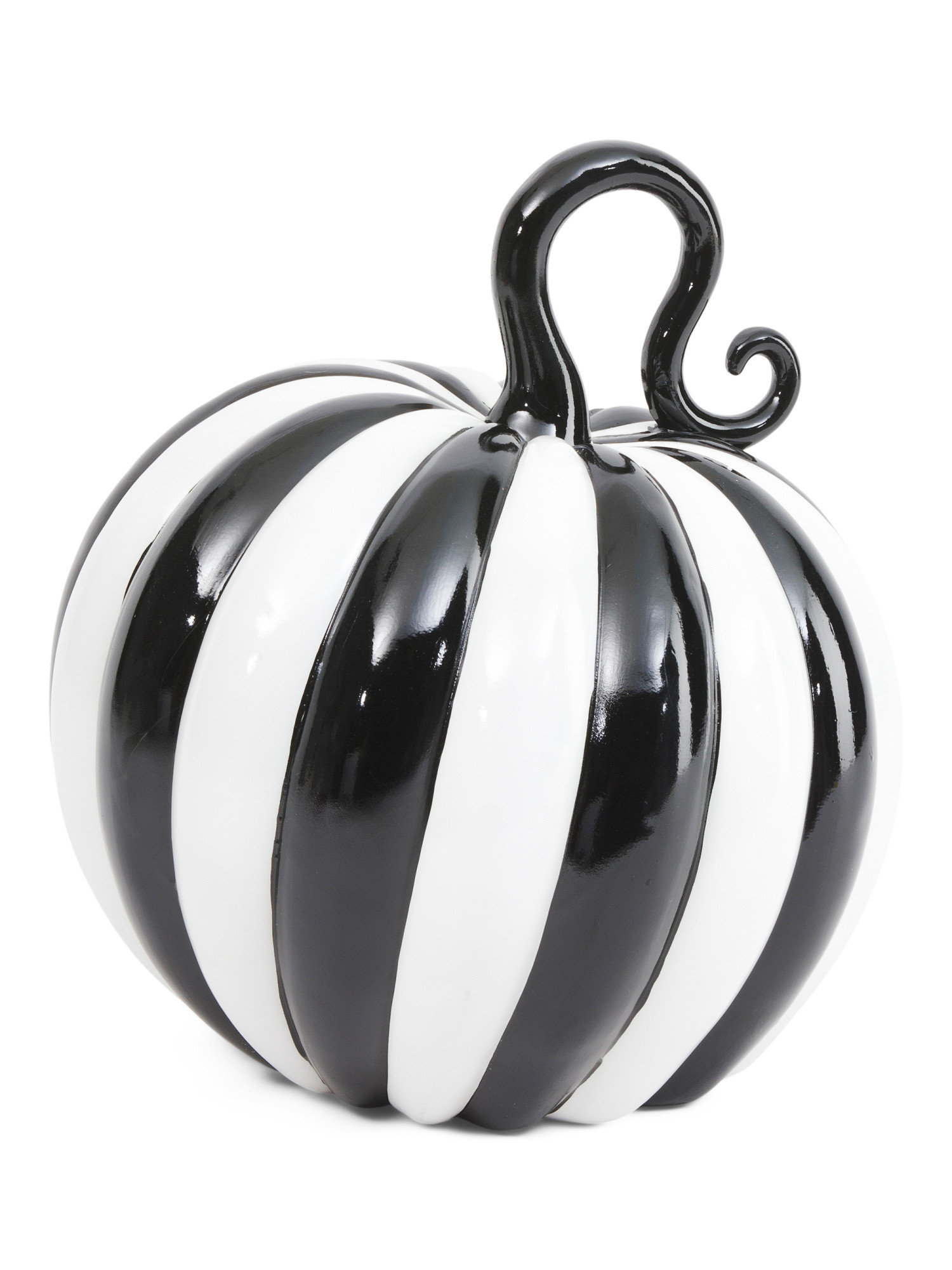 12in Modern Vertical Striped Pumpkin | TJ Maxx