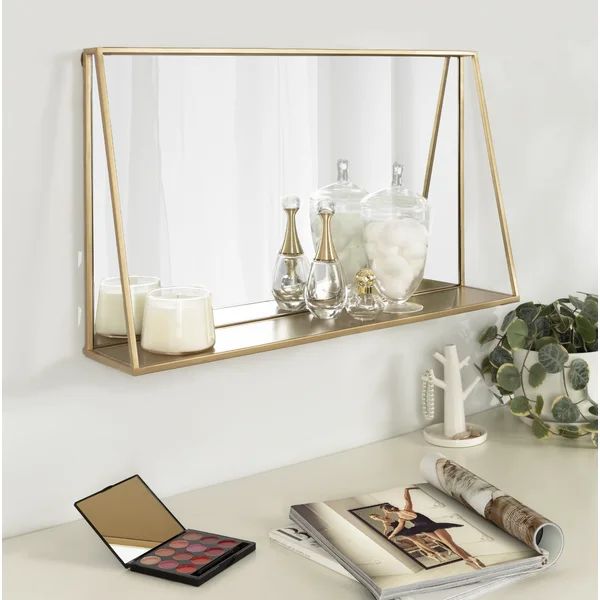 Modern & Contemporary Accent Mirror with Shelf | Wayfair North America