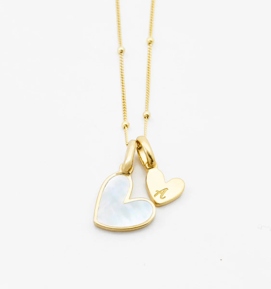 Mother of Pearl Initial Necklace | Rellery