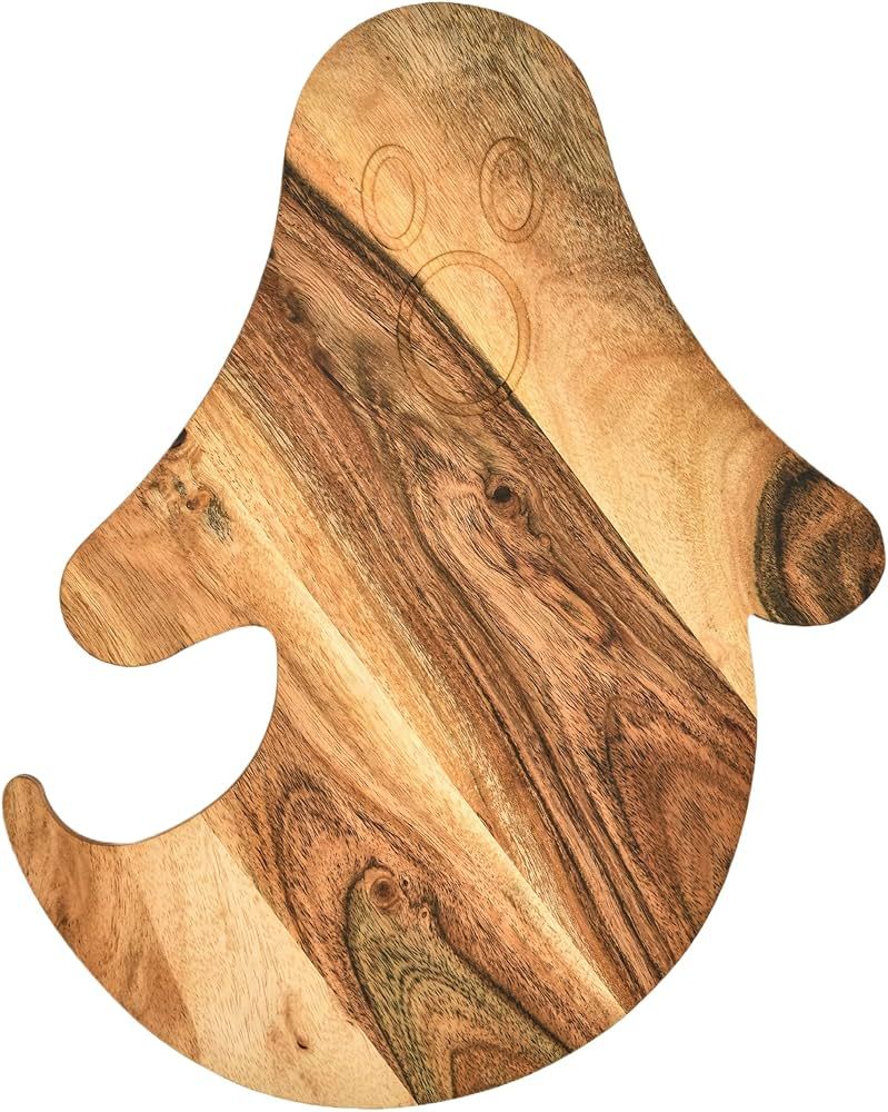 Treen Art Halloween Ghost Shaped Wood Cutting Board for Kitchen Decor, 14"L x 10"W Decorative Woo... | Amazon (US)