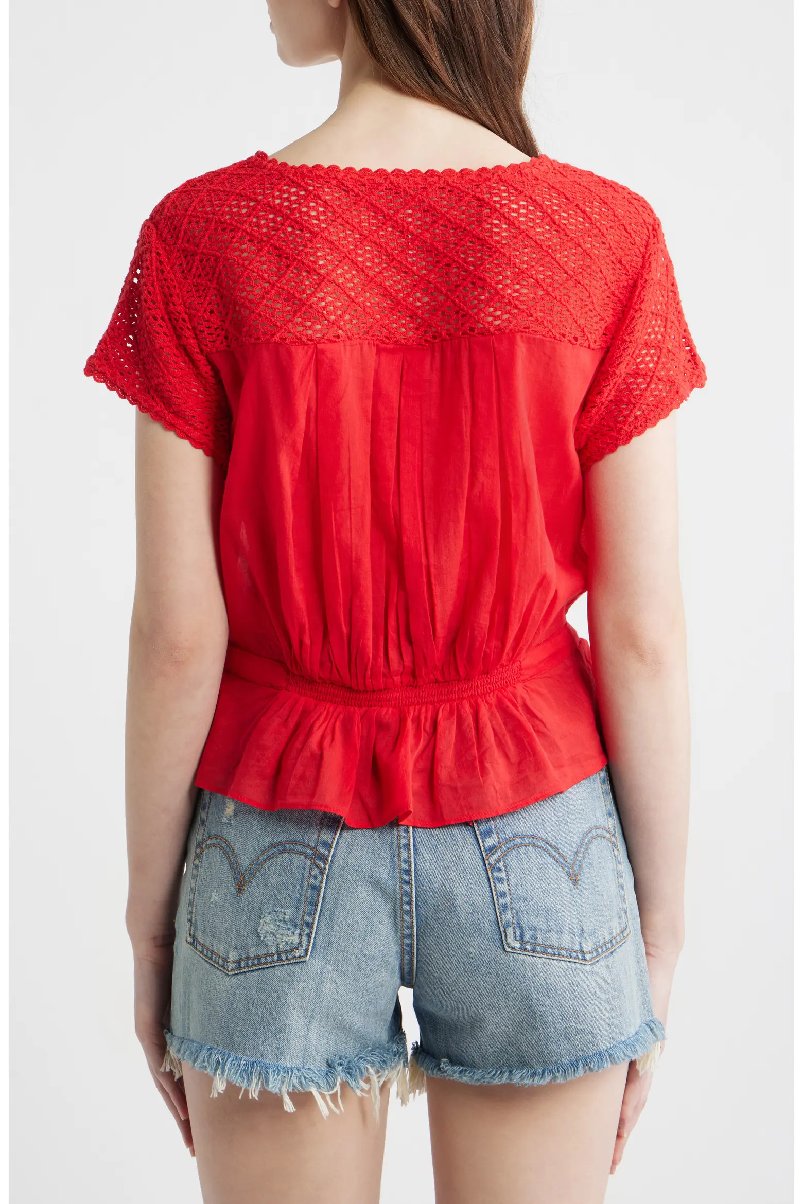 Gemma Embroidered Button-Up Babydoll Top (Women) | Nordstrom | Nordstrom
