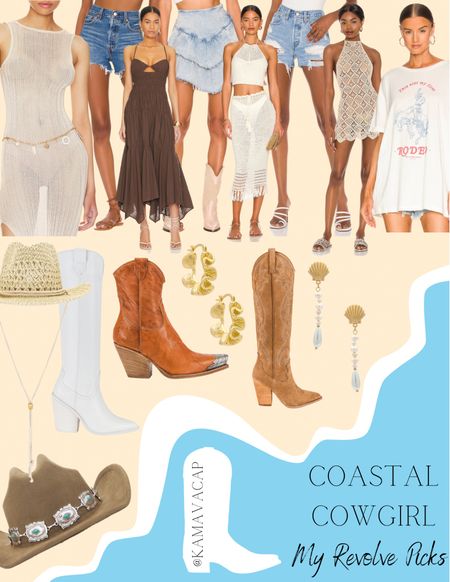 COASTAL COWGIRL AESTHETIC 🤠
my favorite summer 2023 style! perfect for the beach, festivals, & country concerts 🫶🏻

items tagged:
• 8 other reasons ‘howdy hat’ ($59)
• 8 other reasons ‘rodeo cowboy hat’ ($65)
• 8 other reasons ‘atlantis earring’ ($44)
• tularosa ‘tulum mini dress’ ($168)
• more to come ‘angelina halter top’ & ‘angelina midi skirt’ ($64 - top) ($78 - skirt)
• levi’s ‘ribcage short’ ($70)
• levi’s ‘501 original short’ ($68 - on sale)
• mother ‘the ruffle mini raww edge skirt’ ($208)
• sndys ‘tahlia dress’ ($85)
• the laundry room ‘this ain’t my first rodeo oversized tee’ ($51)
• amber sceats ‘x revolve wave hoops’ ($69)
• flook the label ‘ophira belt’ ($90) 
• steve madden ‘lasso boot’ ($189)
• steve madden ‘bronco boot’ ($150)
• free people ‘brayden western boot’ ($298)

shop these fun finds & so much more on my LTK! @kamavacap 🤍
#morganwallen #zachbryan #countryconcert #musicfestival #festivalszn #summer #coastalcowgirl #beachaesthetic #beach

#LTKSeasonal #LTKFind #LTKstyletip