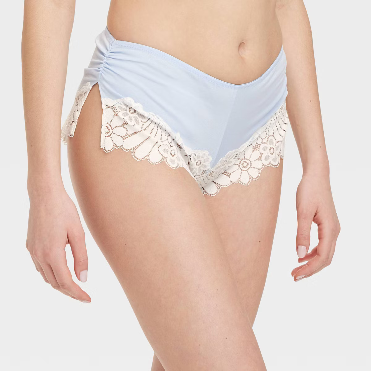 Women's Crochet Lace Shortie Underwear - Colsie™ Light Blue XS | Target