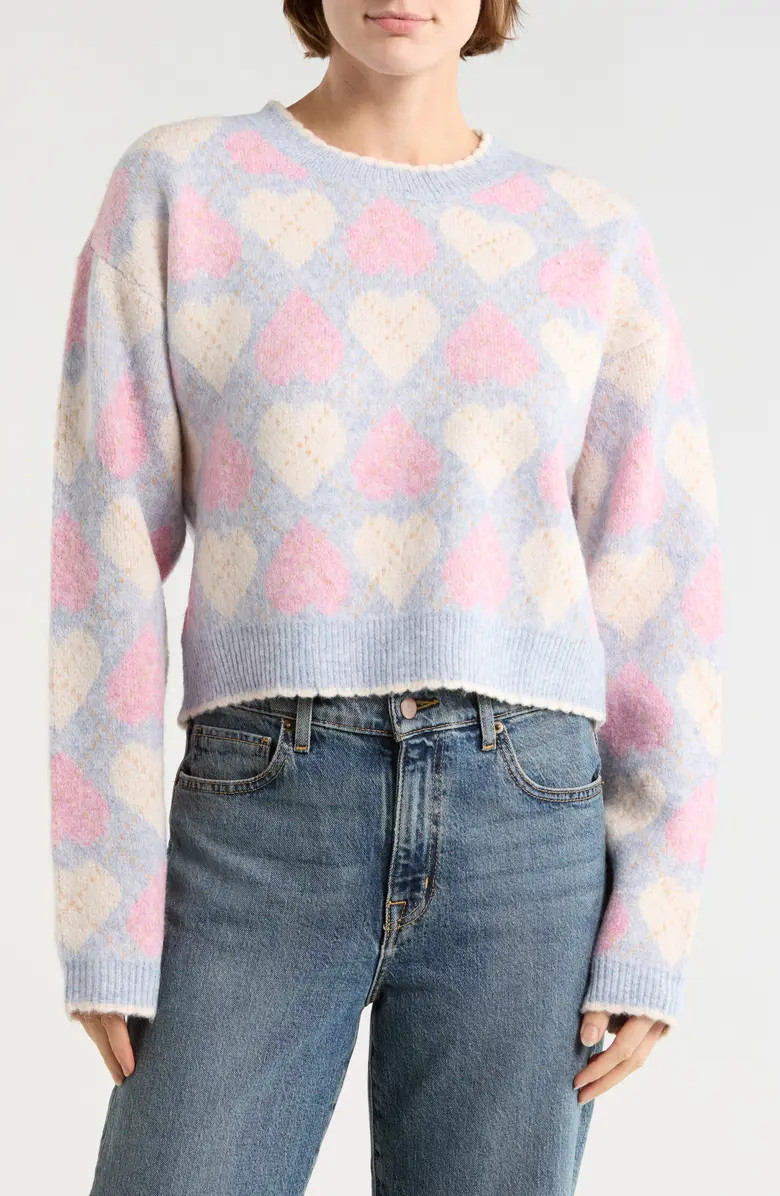 Lush Heart Argyle Pullover Sweater | Nordstromrack | Nordstrom Rack