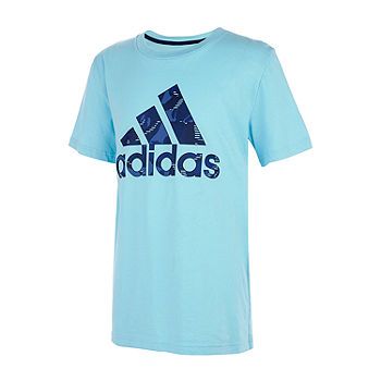 adidas Big Boys Round Neck Short Sleeve Graphic T-Shirt | JCPenney