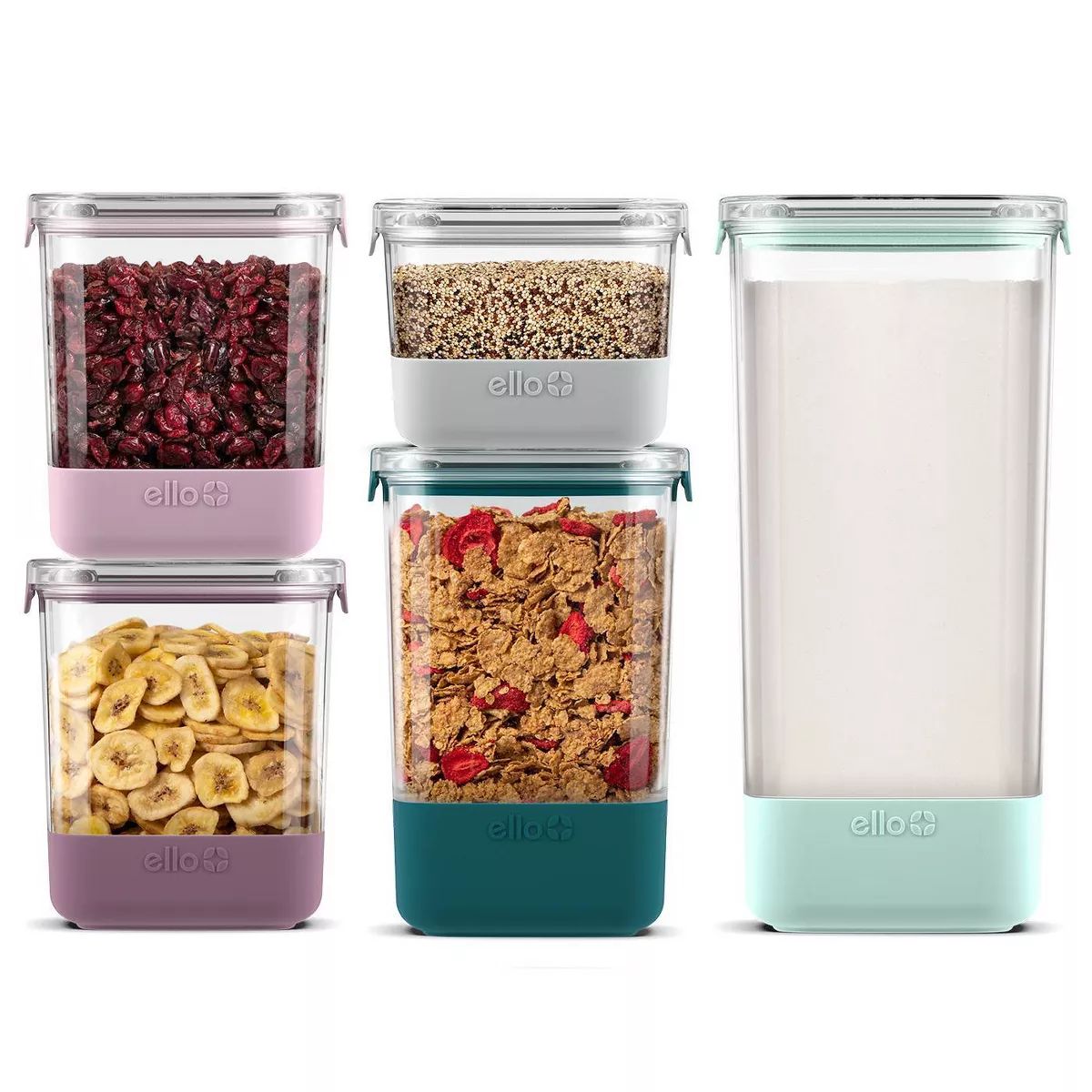 Ello 10pc Plastic Food Storage Canisters with Airtight Lids (Set of 5) | Target