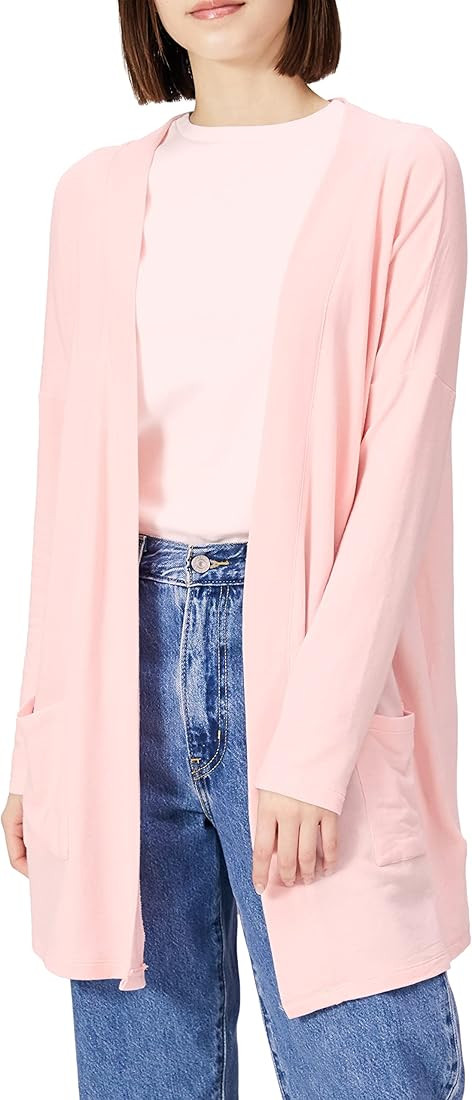 Amazon Essentials Women's Relaxed-Fit Lightweight Lounge Terry Open-Front Cardigan | Amazon (US)