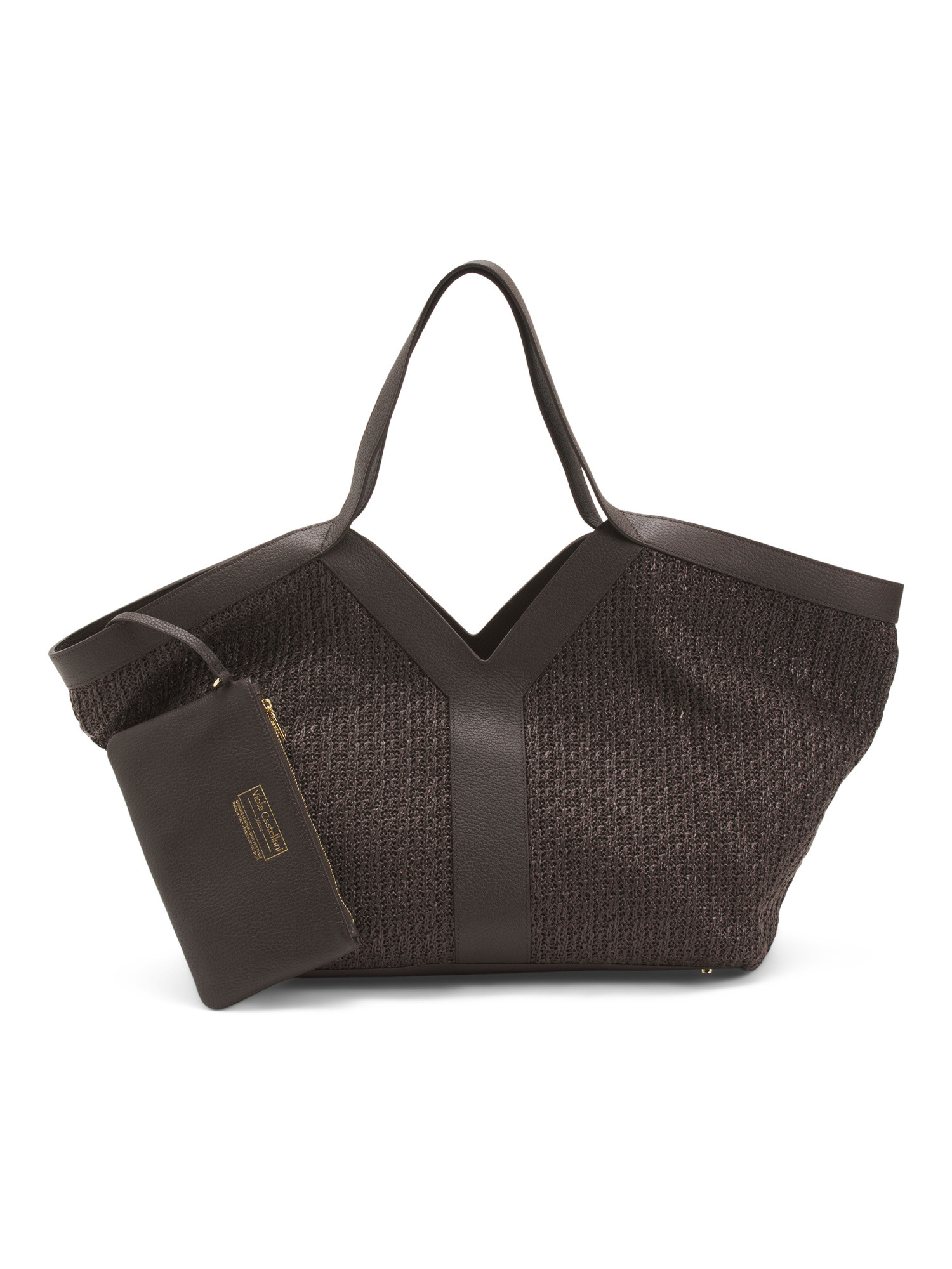 Made In Italy Straw Large Tote | TJ Maxx