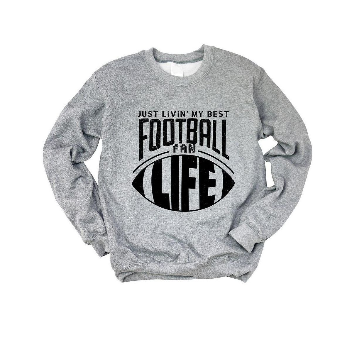Simply Sage Market Women's Graphic Sweatshirt Just Livin' My Best Football Fan Life | Target