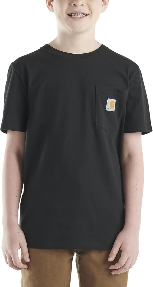 Carhartt Unisex Kid's Short Sleeve Pocket T Tee Shirt | Amazon (US)