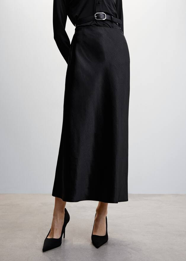 Satin long skirt -  Women | Mango USA | MANGO (US)