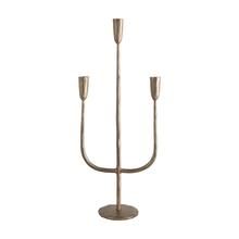 21.5" Antique Brass Hand-Forged Metal Candelabra | Michaels Stores