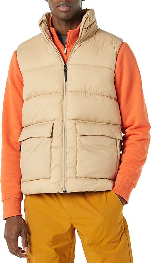 Amazon Essentials Men's Water-Resistant Sherpa-Lined Puffer Vest | Amazon (US)