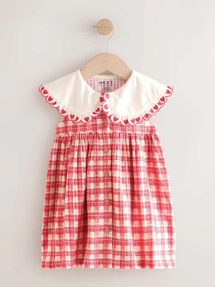 Red Check Collared Summer Dress (3mths-7yrs) | Next US