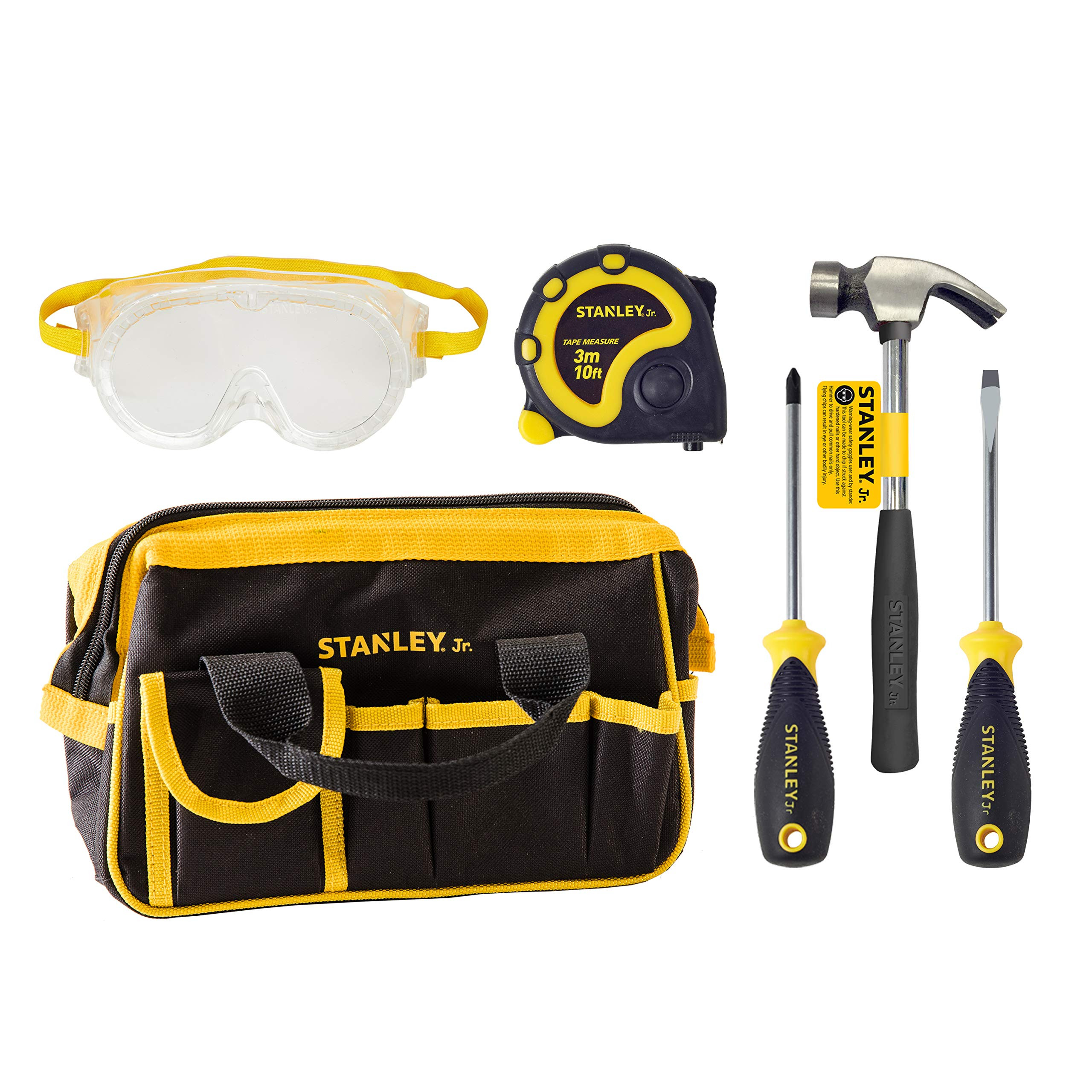 Stanley Jr - 5 Pieces Tool Set and Tool Bag for Kids | Amazon (US)