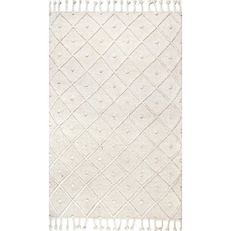 Ceniceros Handmade Flatweave Off-White Area Rug | Wayfair North America