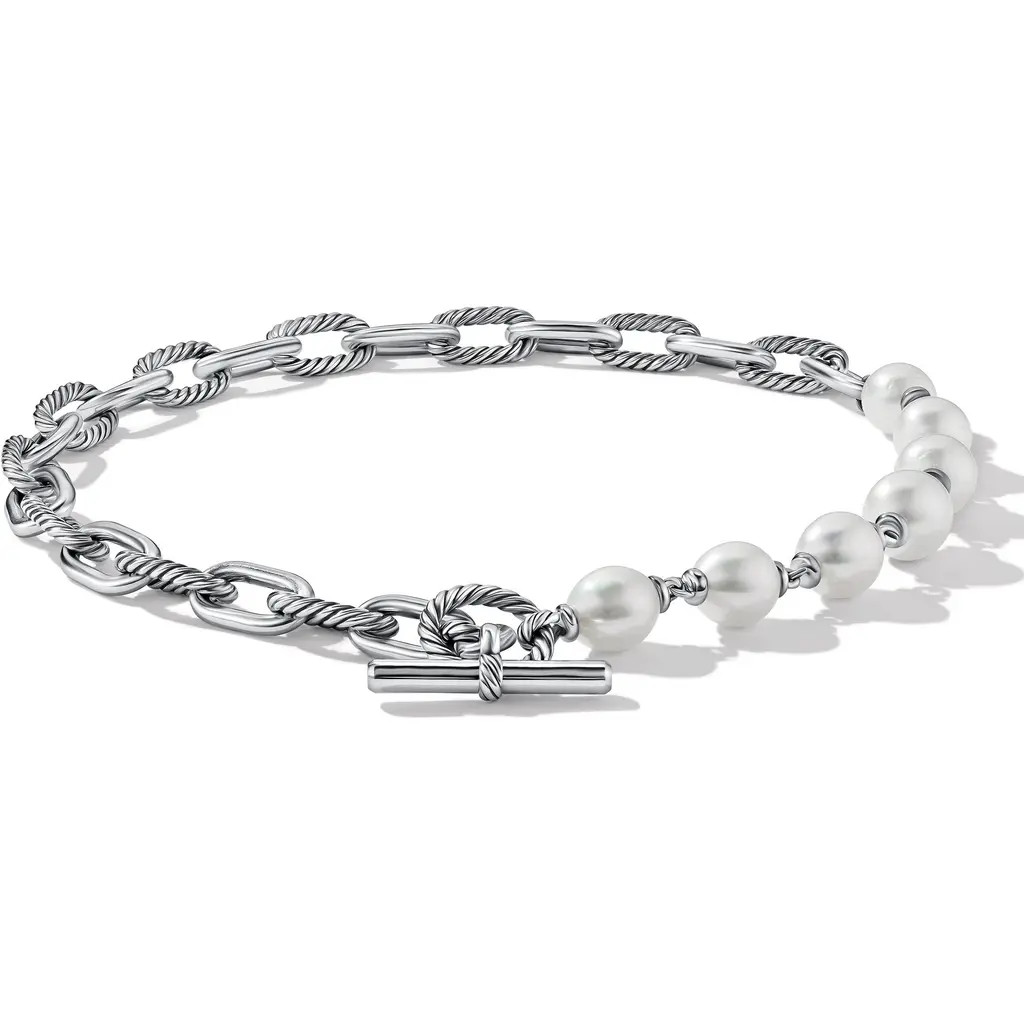 David Yurman DY Madison® Pearl Chain Necklace in Sterling Silver at Nordstrom, Size 18 | Nordstrom