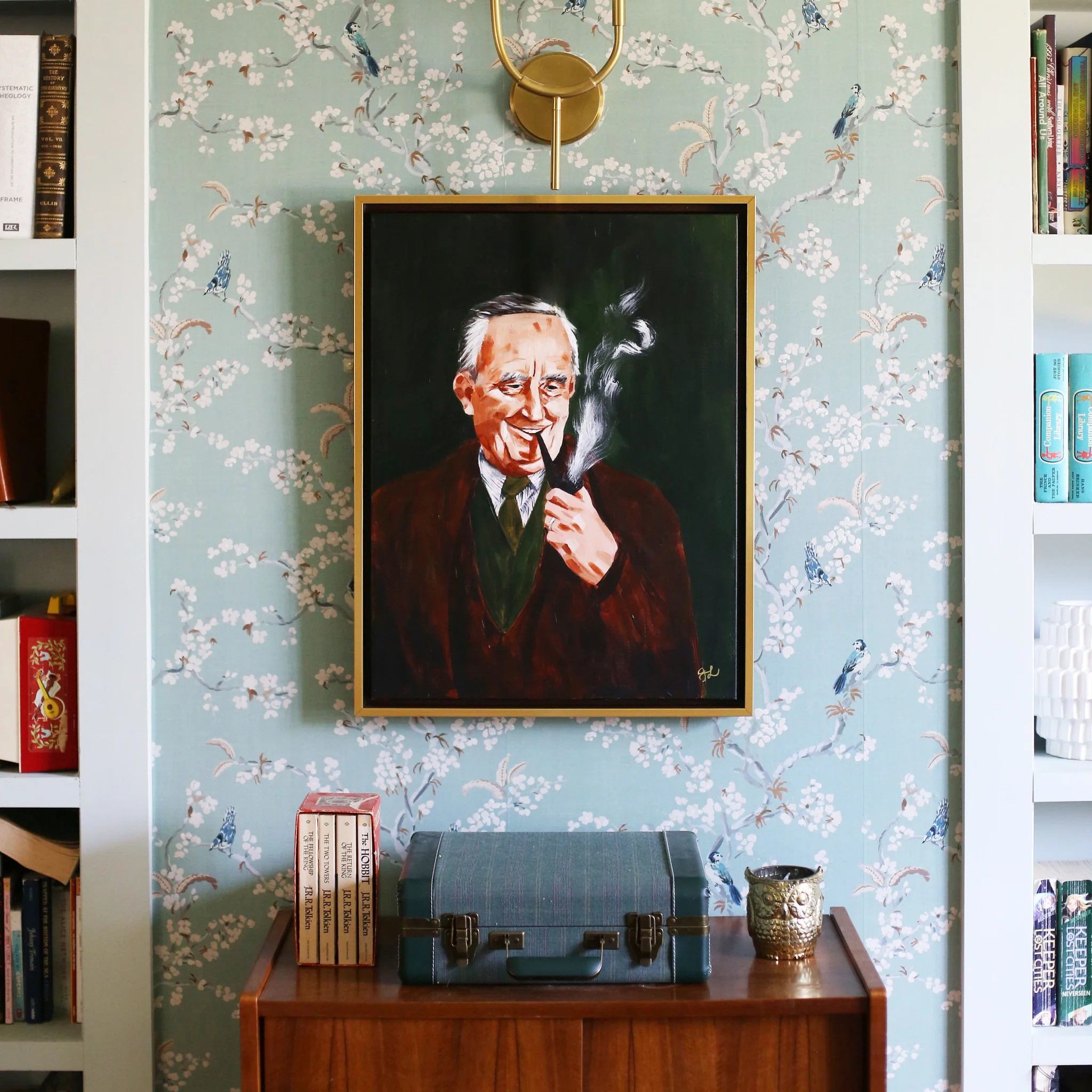 Tolkien and His Pipe | Canvas | Lindsay Letters, LLC