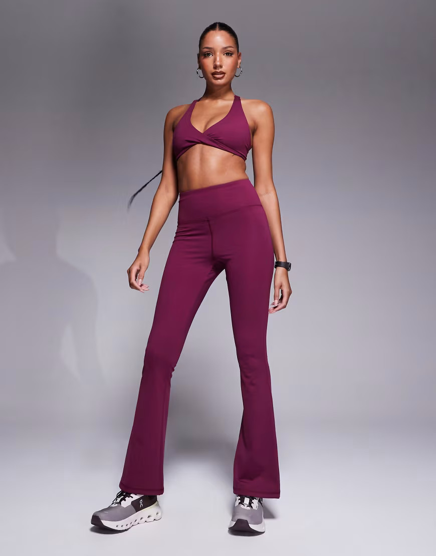 4505 Icon soft touch high waist slim kick yoga legging in mulberry-Purple | ASOS (Global)